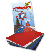 Fotokarton Goldenen Sterne 50x70cm farbig sortiert 300g 5899