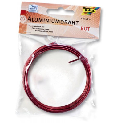 79620  2mm 5m Basteldraht Alu rot