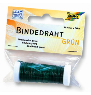 79158 0,3mm 50m Basteldraht Bindedraht gr&uuml;n