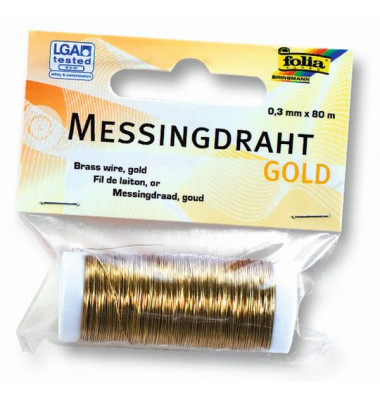 79465  0,3mm 80m Basteldraht Messing goldfbg.
