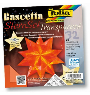 840/1515 15x15cm Bastelset Bascetta St. orange 840/1515 15x15cm Bastelset Bascetta St. orange
