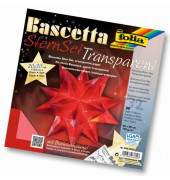 Bascetta Stern Bastelset Ø 30cm 115g 20x20cm rot/transparent 820/2020