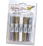 57801 5x14g Glitterset sort.