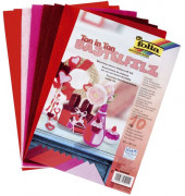 520492  10Bl Filz Ton in Ton 20x30cm rot