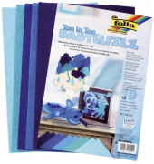 520493  10Bl Filz Ton in Ton 20x30cm blau