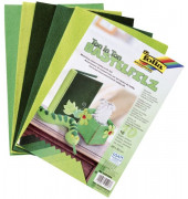 520494  10Bl Filz Ton in Ton 20x30cm grün