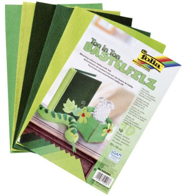 520494 10Bl Filz Ton in Ton 20x30cm grün 520494 10Bl Filz Ton in Ton 20x30cm grün