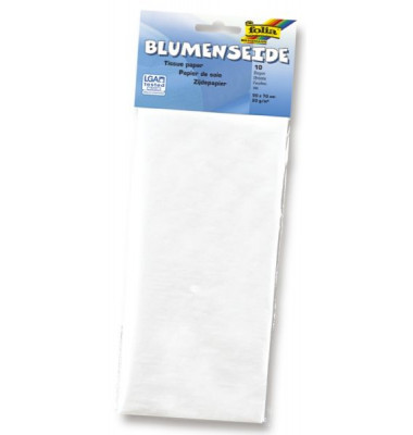 91000  10Bg  20g Blumenseide 50x70cm wei&szlig;