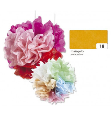 91018  20g  5Bg Blumenseide 50x70cm maisgelb