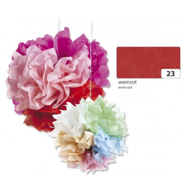 91023  20g  5Bg Blumenseide 50x70cm weinrot