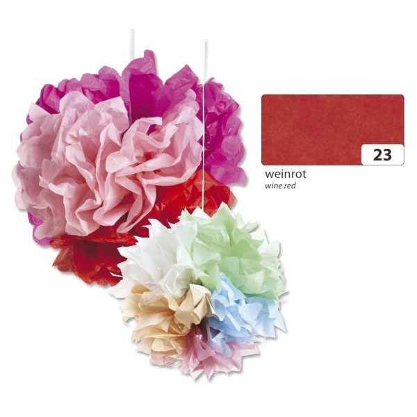 4001868910230 - Bastelblumenseide 50x70cm 20g weinrot 91023 4001868910230 5 Bogen