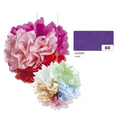 91060  20g  5Bg Blumenseide 50x70cm violett