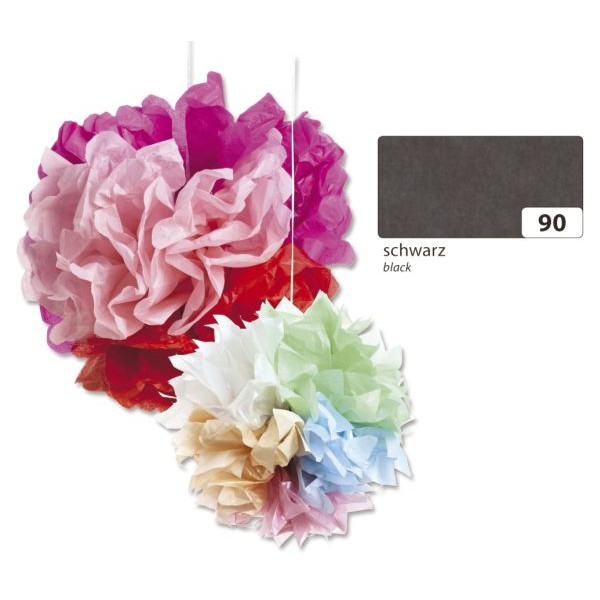 4001868910902 - Bastelblumenseide 50x70cm 20g schwarz 91090 4001868910902 5 Bogen