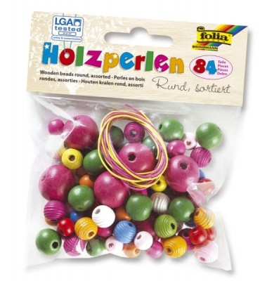 2297 rund Bastelset Holzperlen sort. 2297 rund Bastelset Holzperlen sort.