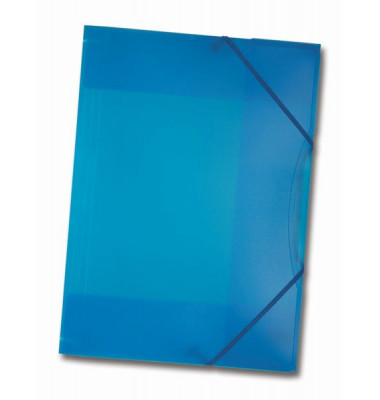 Eckspannmappe 6994 A3 PP blau transparent