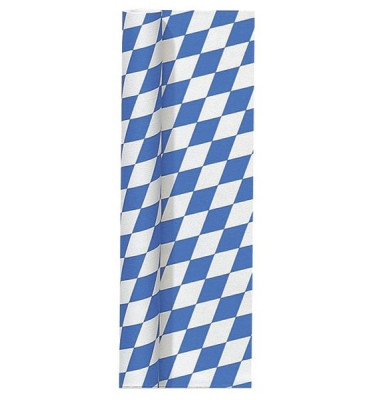Tischl&auml;ufer 353441, blau/wei&szlig; / Bayernraute, 100cm x 8m