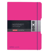 Notizbuch 11361474, pink, A4, liniert+kariert, 80g, 80 Blatt / 160 Seiten