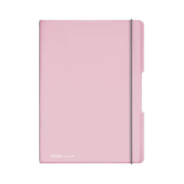 4008110511849 - Notizbuch mybook flex 11408648 rosé A4 liniert & kariert 80g 2x 40 Blatt 160 Seiten mit Gummiband 4008110511849 Herlitz