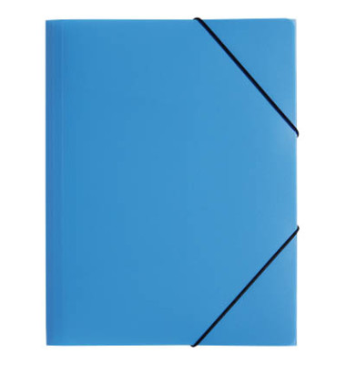 Eckspannmappe Lucy Trend 21613-13, A4 hellblau Polypropylen (PP), f&uuml;r ca. 250 Blatt  (80 g/m&sup2;), mit 3 Einschlagklappen