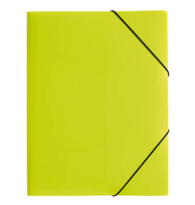 Eckspannmappe Lucy Trend 21613-17, A4 lindgr&uuml;n Polypropylen (PP) 80g, mit 3 Einschlagklappen