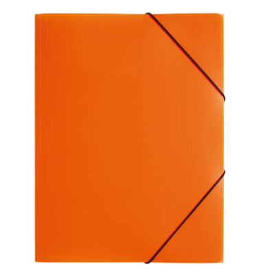 Eckspannmappe Lucy Trend 21613-09, A4 orange Polypropylen (PP) 80g, f&uuml;r ca. 250 Blatt, mit 3 Einschlagklappen
