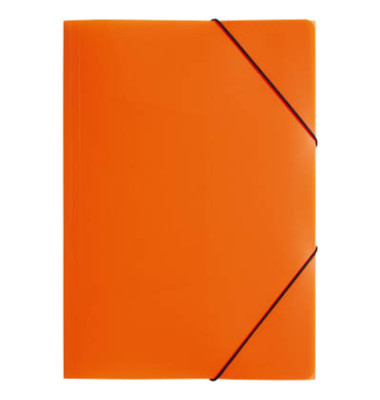 Eckspannmappe Lucy Trend 21638-09, A3 orange Polypropylen, mit 3 Einschlagklappen