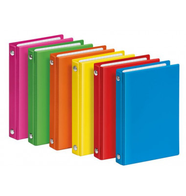 Ringbuch VELOCOLOR&reg; 1174300, A7 4 Ringe 13mm Ring-&Oslash; Polyvinylchlorid (PVC) farbig sortiert