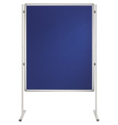 Pinnwand Pro PTD831403, 150x120cm, Filz + Filz (beidseitig), Aluminiumrahmen, blau + blau