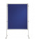 Pinnwand Pro PTD831403, 150x120cm, Filz + Filz (beidseitig), Aluminiumrahmen, blau + blau