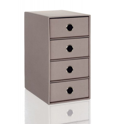 Schubladenbox Soho 1524452494 taupe/taupe 1 Schublade geschlossen