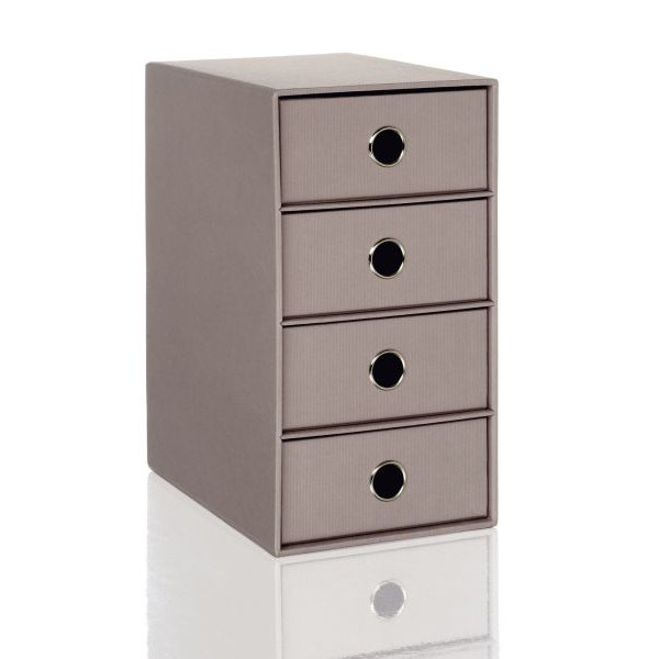 2 Stück Rössler Schubladenbox Soho 1524452494 taupe/taupe 1 Schublade geschlossen 4014969659502 Rössler
