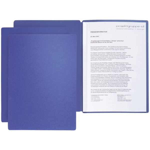 4013951007635 - 22008 02 2tlg Präsentationsmappe Star blau 4013951007635 Pagna