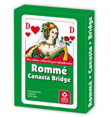 Spielkarten Cannasta Rommé Bridge 2x 55 Blatt Kartenspiel Französisches Bild 