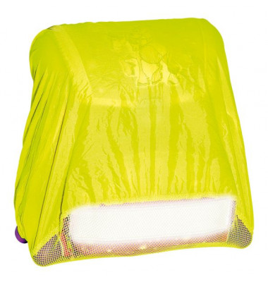 2411065 Regenschutzh&uuml;lle f&uuml;r Schulranzen 50x50 neongelb