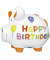 Spardose Schwein (mittel) 101199 , "HAPPY BIRTHDAY"