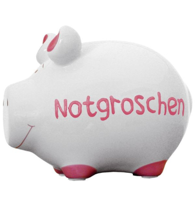 Spardose Schwein (klein) 100493 , "Notgroschen"