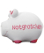 Spardose Schwein (klein) 100493 , "Schriftzug Notgroschen"