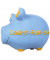 100484 Schein-rein-Schwein Spardose Schwein klein blau