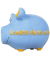 Spardose Schwein (klein) 100484 , "Schriftzug Schein-rein-Schwein"
