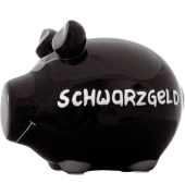 Spardose Schwein (klein) 100060 , "Schriftzug Schwarzgeld"