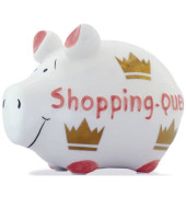 Spardose Schwein (klein) 100855 , "Shopping-Queen"