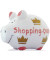 Spardose Schwein 100855 klein "Shopping-Queen" 12,5x9cm
