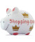 Spardose Schwein (klein) 100855 , "Shopping-Queen"