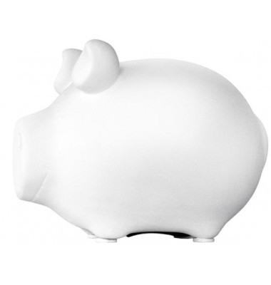 Spardose Schwein (klein) 100570 , "blanko wei&szlig;"