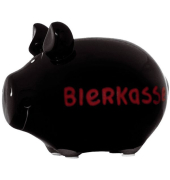 Spardose Schwein (klein) 100488 , "Schriftzug Bierkasse"