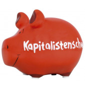Spardose Schwein 100566 klein "Kapitalistenschwein" 12,5x9cm