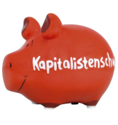 Spardose Schwein (klein) 100566 , "Schriftzug Kapitalistenschwein"