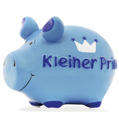 Spardose Schwein (klein) 101190 , "Krone/Shriftzug Kleiner Prinz"