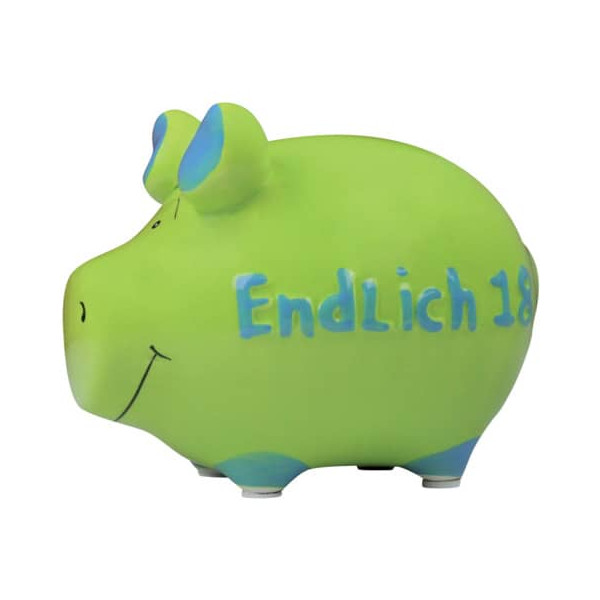 3 Stück KCG Spardose Schwein (klein) 101223 , Endlich 18 4260185594206 KCG