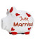 101445 Just married Spardose Schwein klein weiß